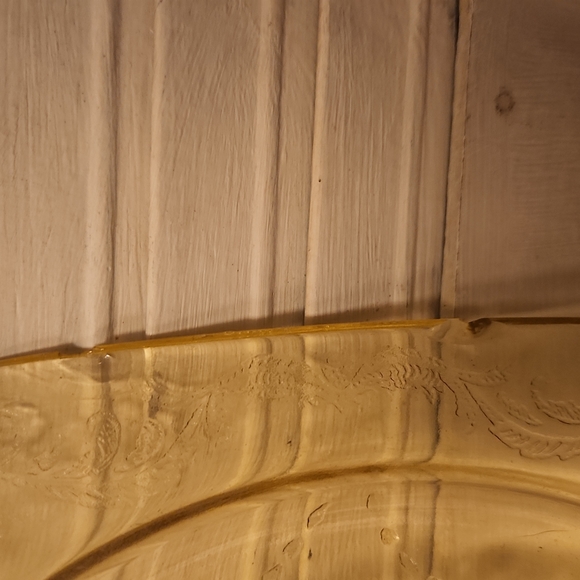 PLATE 1 - Vintage Federal Depression Glass Madrid Amber Lunch Plate 9" - Picture 3 of 6